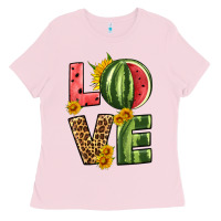 Bubblegum Pink love watermelon Ladies Tee - HRA Design Shop