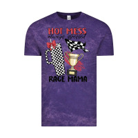 Cloud Purple hot mess always stressed race mama Vintage Tee - MaliasSmallBusiness
