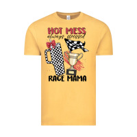 Vintage Mustard hot mess always stressed race mama Vintage Tee - MaliasSmallBusiness