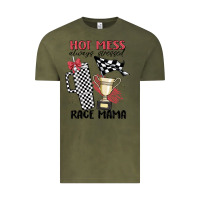 Vintage Olive hot mess always stressed race mama Vintage Tee - MaliasSmallBusiness