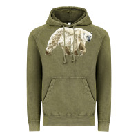 Vintage Olive Polar Bear Vintage Hoodie - LillyAllenDesigns