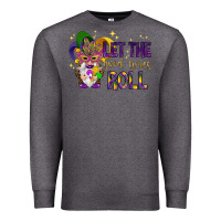 Charcoal Heather Let the good times roll with gnome Premium Sweatshirt - HowdyJamesFarm
