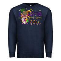 Navy Let the good times roll with gnome Premium Sweatshirt - HowdyJamesFarm
