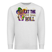 Oatmeal Heather Let the good times roll with gnome Premium Sweatshirt - HowdyJamesFarm