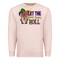 Pale Pink Let the good times roll with gnome Premium Sweatshirt - HowdyJamesFarm