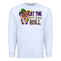 White Let the good times roll with gnome Premium Sweatshirt - HowdyJamesFarm