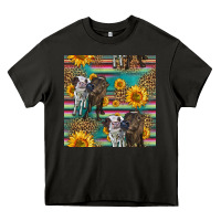 Asphalt two cute heifers seamless pattern Heavy Core Tee - HRA Design Shop