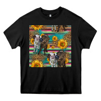 Black two cute heifers seamless pattern Heavy Core Tee - HRA Design Shop