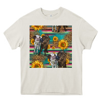 Cream two cute heifers seamless pattern Heavy Core Tee - HRA Design Shop