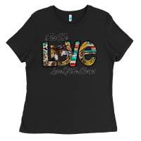 Black for the love love of the horses Ladies Tee - CowhideDigitalArt
