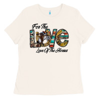 Bone for the love love of the horses Ladies Tee - CowhideDigitalArt