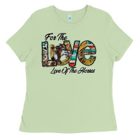 Matcha for the love love of the horses Ladies Tee - CowhideDigitalArt