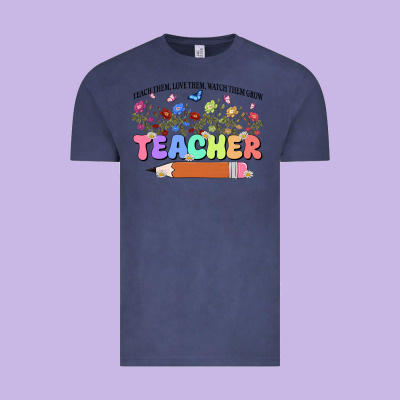 Teacher Wildflowers Kopyası Vintage Tee Designed By Jahusdesignshop