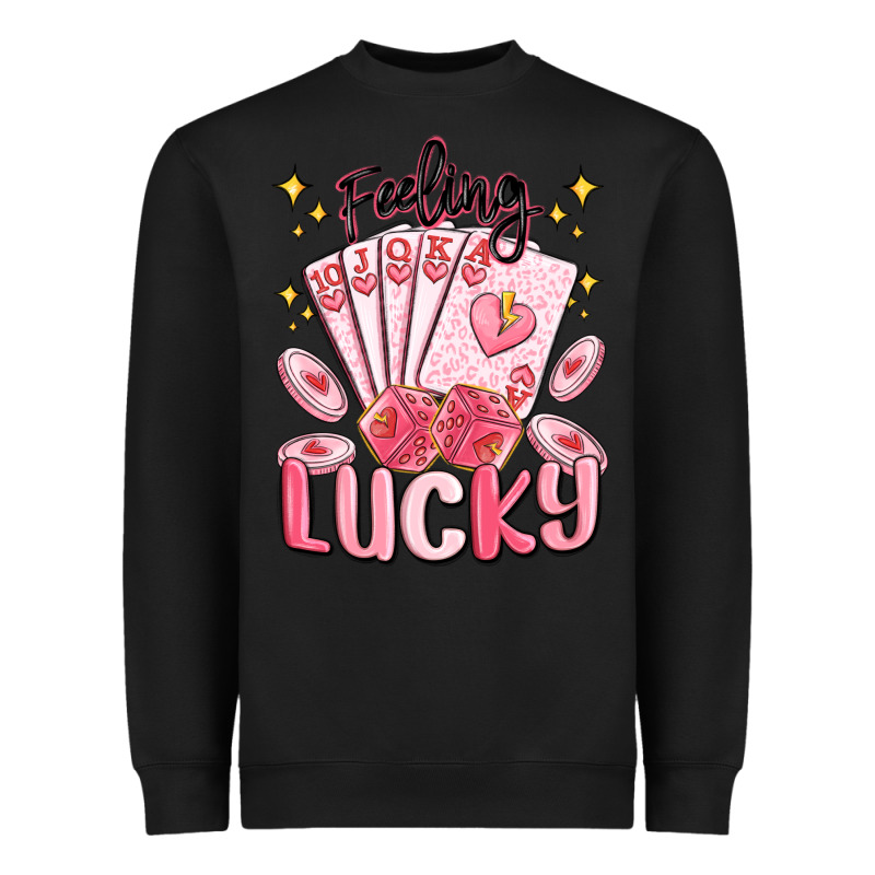 Feeling Lucky Heavyweight Sweatshirt by MaliasSmallBusiness | Teevron