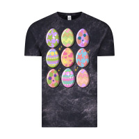 Cloud Black vintage easter eggs Vintage Tee - MaliasSmallBusiness