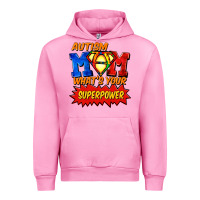 Fuchsia Pink Autism mom what's your superpower Mother's Day Urban Hoodie - FaDigitalArtStudio