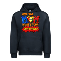 Navy Autism mom what's your superpower Mother's Day Urban Hoodie - FaDigitalArtStudio