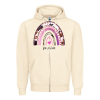 Sandshell Valentines Day Rainbow, Valentines Day Rainbow Cowhide, Zipper Hoodie - Bettercallsaul