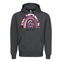 Smoke Valentines Day Rainbow, Valentines Day Rainbow Cowhide, Zipper Hoodie - Bettercallsaul