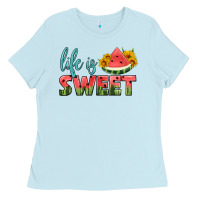 Baby Blue life is sweet Ladies Tee - HRA Design Shop