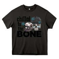Asphalt Chilled to the bone skull winter Heavy Core Tee - FaDigitalArtStudio