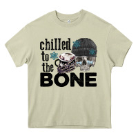 Mossy Chilled to the bone skull winter Heavy Core Tee - FaDigitalArtStudio