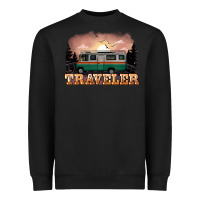 Black traveler Heavyweight Sweatshirt - NancyCooperArtShop