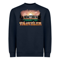 Navy traveler Heavyweight Sweatshirt - NancyCooperArtShop