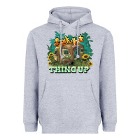 Heather Grey Back that thing up Heavyweight Hoodie - HowdyJamesFarm