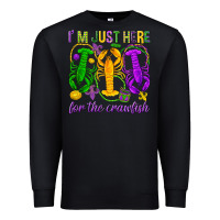 Black I'm just here for the Crawfish Premium Sweatshirt - HowdyJamesFarm