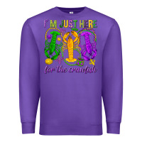 Purple I'm just here for the Crawfish Premium Sweatshirt - HowdyJamesFarm