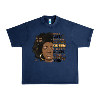 Navy afro woman smart loved powerful Urban Heavy Tee - MaliasSmallBusiness