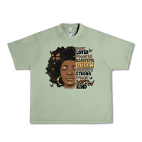 Oil Green afro woman smart loved powerful Urban Heavy Tee - MaliasSmallBusiness