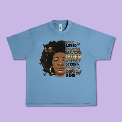 Afro Woman Smart Loved Powerful Urban Heavy Tee Designed By Maliassmallbusiness