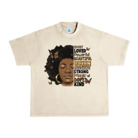 Sandshell afro woman smart loved powerful Urban Heavy Tee - MaliasSmallBusiness