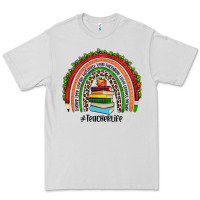 Dove Grey Christmas Teacherlife rainbow Premium Tee - JahusDesignShop