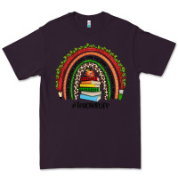Plum Christmas Teacherlife rainbow Premium Tee - JahusDesignShop