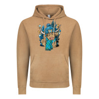 Vintage Camel Winter long haired Cow Vintage Hoodie - NancyCooperArtShop