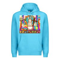 Ocean Blue easter day rabbit Premium Hoodie - TumblerDesignByShophia