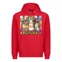 Red easter day rabbit Premium Hoodie - TumblerDesignByShophia