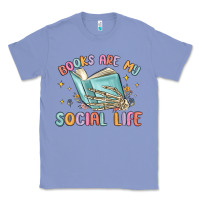 Colony Blue books are my social life Classic Tee - MaliasSmallBusiness