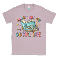 Lilac books are my social life Classic Tee - MaliasSmallBusiness