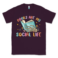 Plum books are my social life Classic Tee - MaliasSmallBusiness