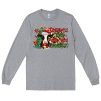 Heather Grey cowbells ring are you listening Long Sleeve Tee - MaliasSmallBusiness