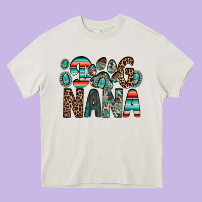 Dog Nana Heavy Core Tee Designed By Racoondesign