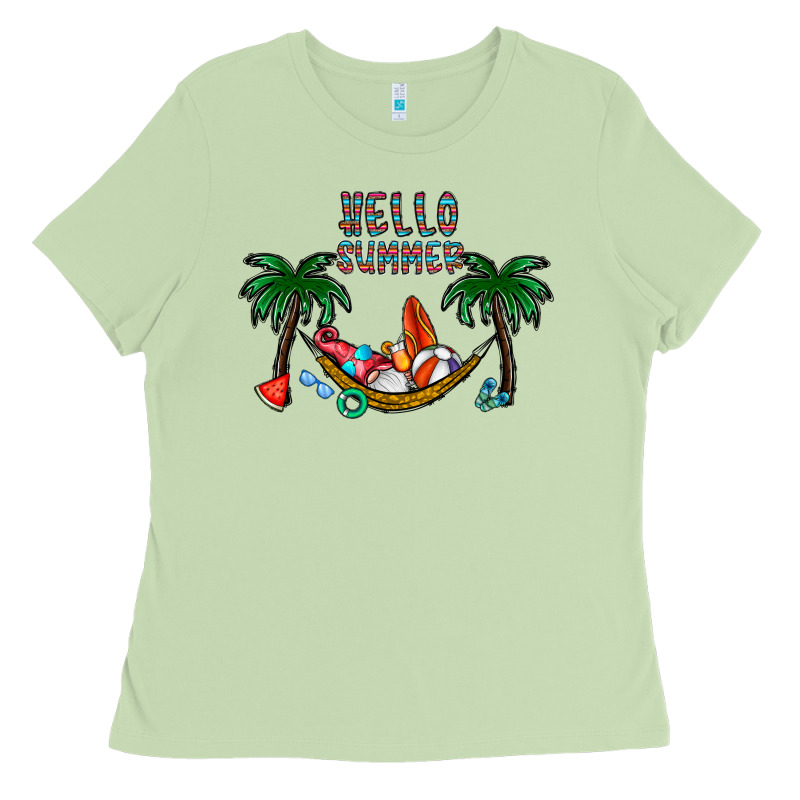 Hello Summer Ladies Tee by CowhideDigitalArt | Teevron