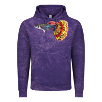 Cloud Purple Guppy Fish Vintage Hoodie - LillyAllenDesigns