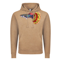 Vintage Coffee Guppy Fish Vintage Hoodie - LillyAllenDesigns