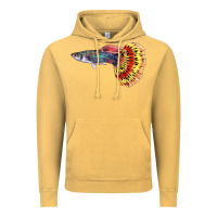 Vintage Mustard Guppy Fish Vintage Hoodie - LillyAllenDesigns