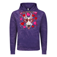 Cloud Purple Valentine's day  bull terrier Vintage Hoodie - RanaPortraitStore